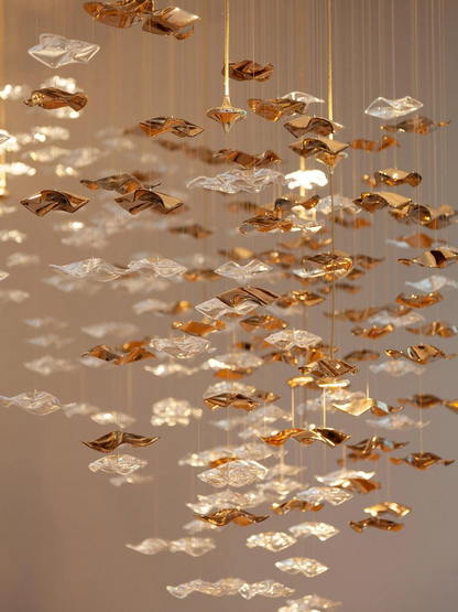Modern Floating Starfish Glass Chandelier for High Ceiling /Hotel/Restaurant