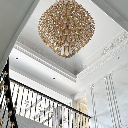 Extra Large Luxury Multi-tier Gold Crystal Chandelier for Stairs/Large High-ceiling Room