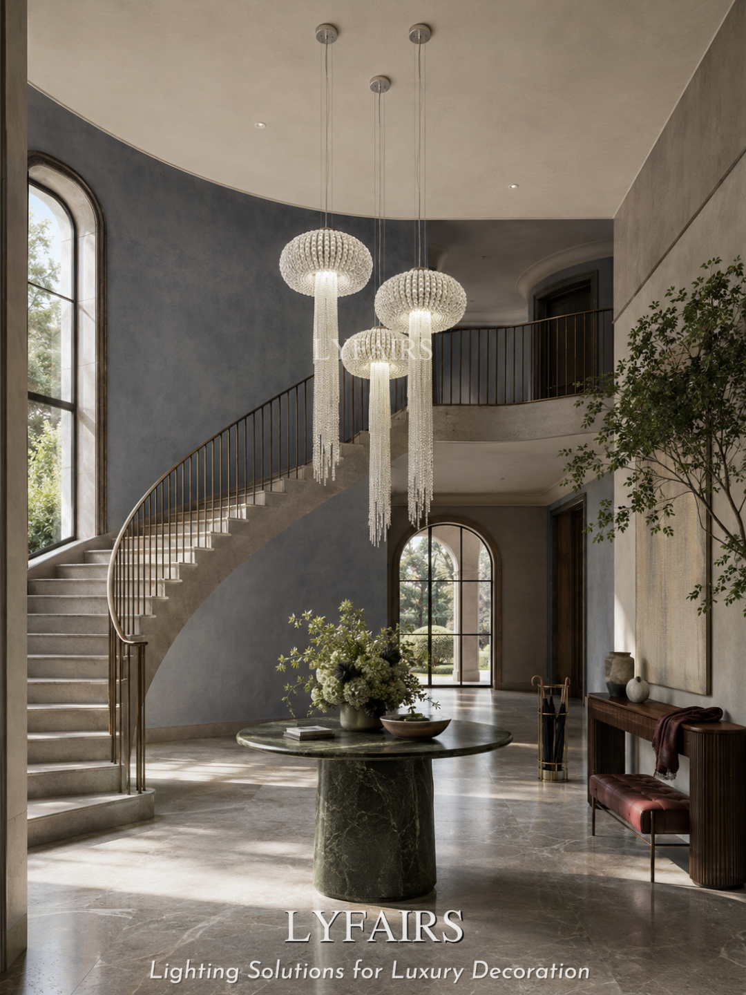 New Designer Jellyfish Glass Pendant Chandelier for Dining Room/Entryway/Bedroom