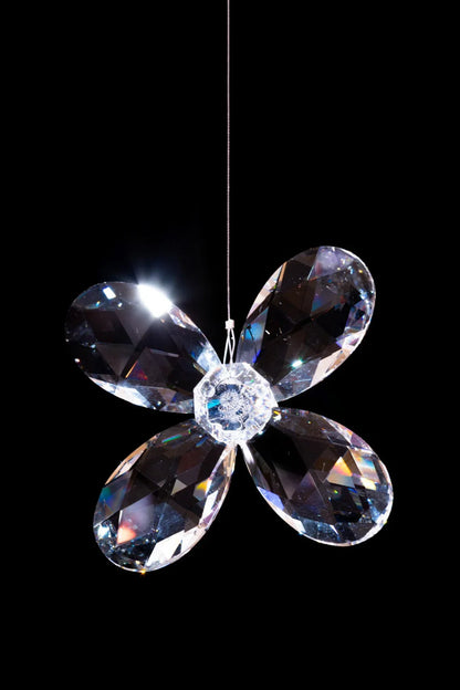 Modern Floating Crystal Flower Chandelier