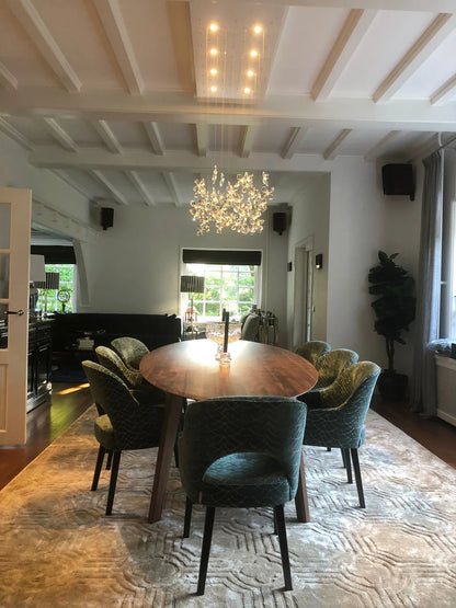 Modern Floating Crystal Flower Chandelier