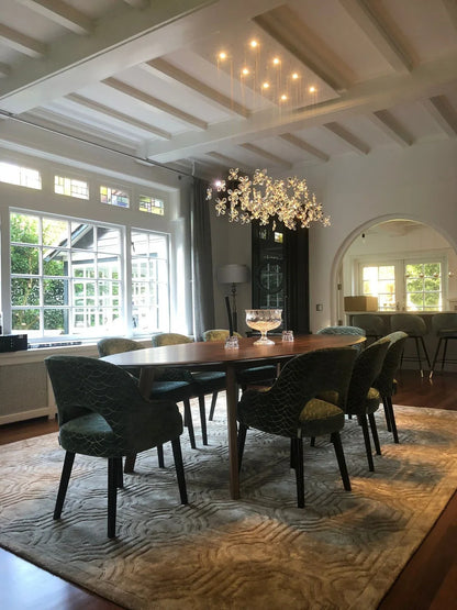 Modern Floating Crystal Flower Chandelier