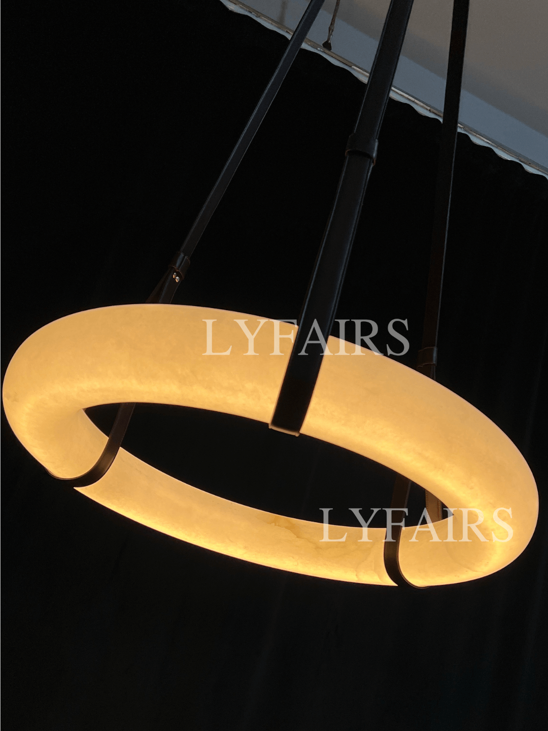 Modern Round Alabaster Chandelier for Living Room/Bedroom/Dining Room