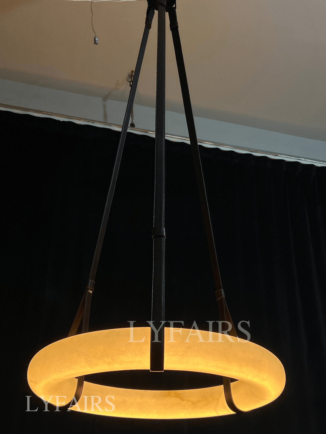 Modern Round Alabaster Chandelier for Living Room/Bedroom/Dining Room