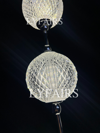 Lampadario moderno e creativo con collana di perle per soggiorno/scala/ingresso/ingresso