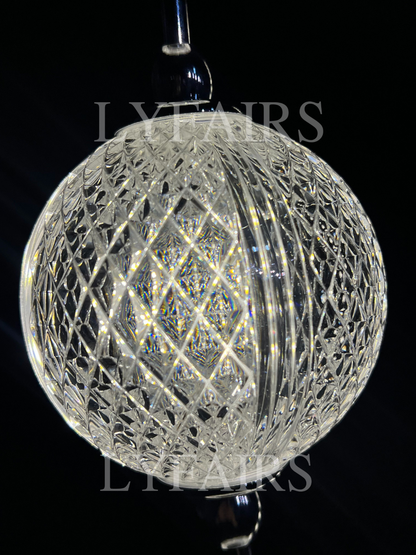 Lampadario moderno e creativo con collana di perle per soggiorno/scala/ingresso/ingresso