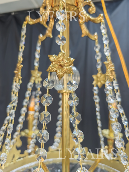 European Style Luxury Crystal Pendant Candle Chandelier for Living Room/Foyer/Entries/Hallway