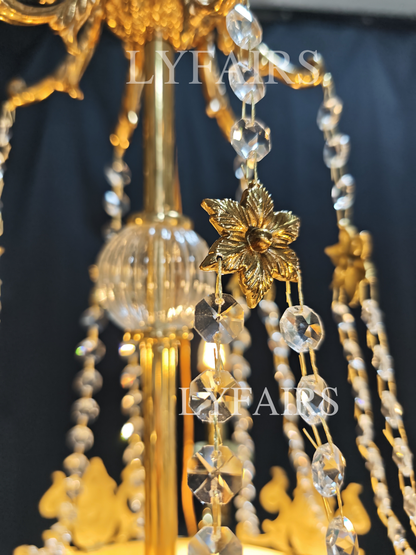 European Style Luxury Crystal Pendant Candle Chandelier for Living Room/Foyer/Entries/Hallway
