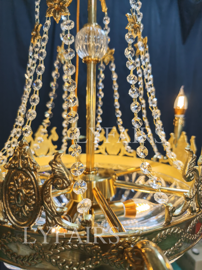 European Style Luxury Crystal Pendant Candle Chandelier for Living Room/Foyer/Entries/Hallway