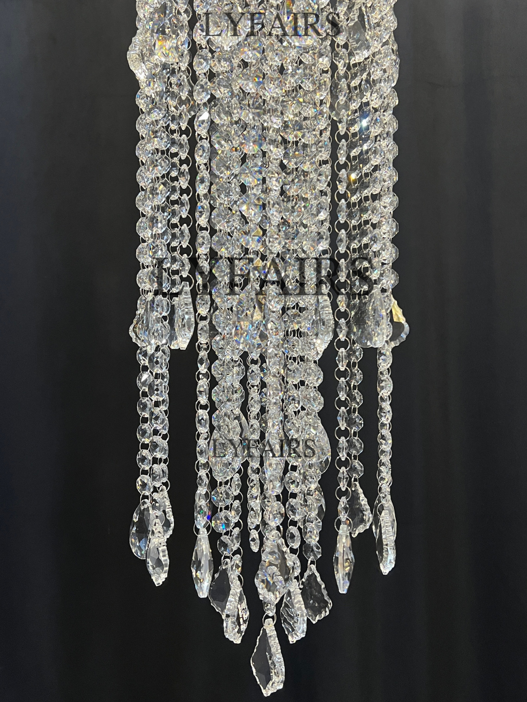 Lampadario di lusso extra large con nappa di cristallo per scale/corridoio ai piani alti/soppalco