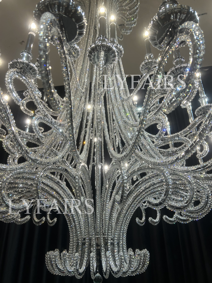 Lustre vintage en cristal en forme de tentacule de pieuvre pour salon/escalier/entrée