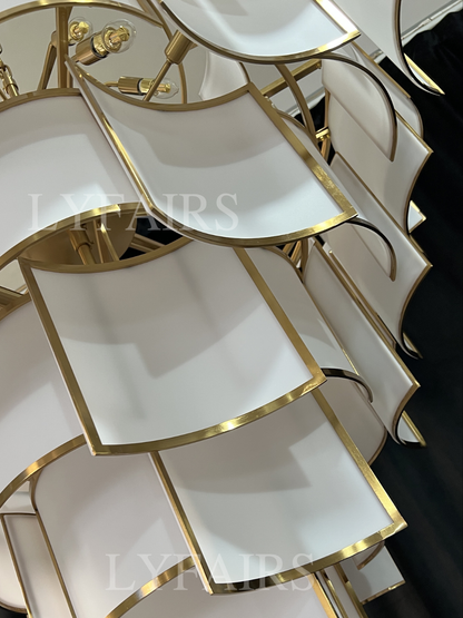 Lampadario moderno in piastrelle acriliche per soffitti alti