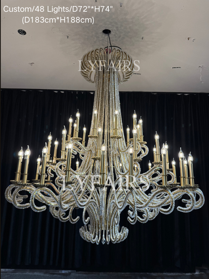 Lustre vintage en cristal en forme de tentacule de pieuvre pour salon/escalier/entrée