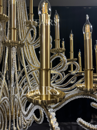 Lustre vintage en cristal en forme de tentacule de pieuvre pour salon/escalier/entrée