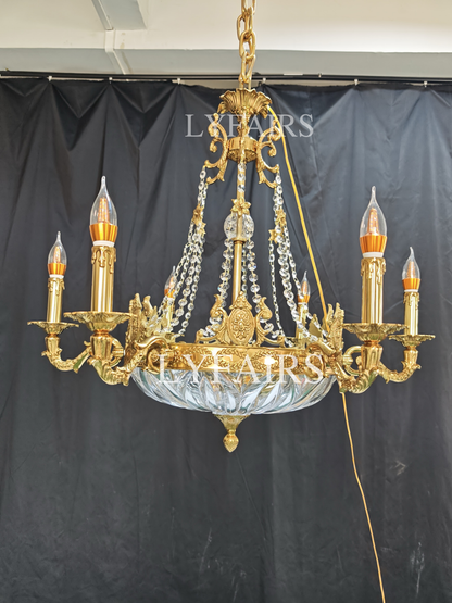 European Style Luxury Crystal Pendant Candle Chandelier for Living Room/Foyer/Entries/Hallway