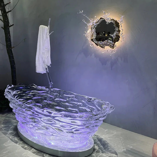 Designer Original Art Ice Mirror Wall Lamp Princess Magic Mirror Light for Bathroom/Dressing Room Women Bedroom Lighting Bathroom Mirror
