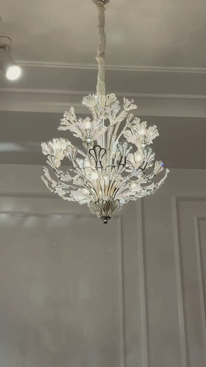 French Style Floral Crystal Chandelier