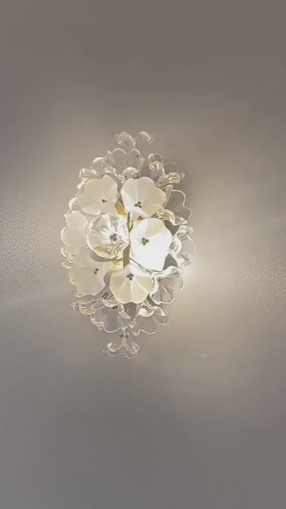 Moderna lampada da parete in vetro creativo Jasmine 