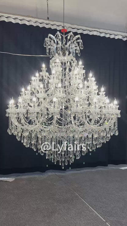 Lustre en cristal extra large à plusieurs niveaux pour hôtel/restaurant