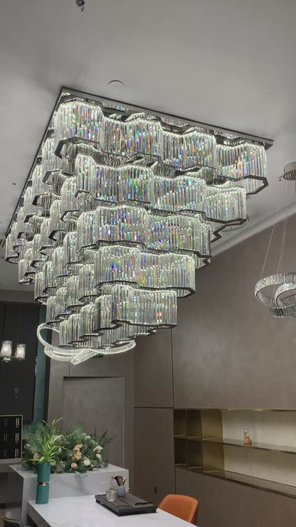 Lampada da soffitto moderna/cancello con finitura cromata per corridoio/hall di hotel/sala da pranzo