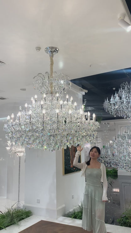Luxury Classic Candle Light Crystal Chandelier for Living Room/Staircase/Foyer