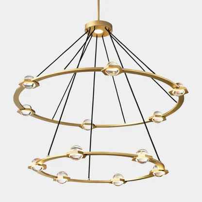 Lampadario moderno ad anello a 1/2 livelli per soggiorno/camera da letto
