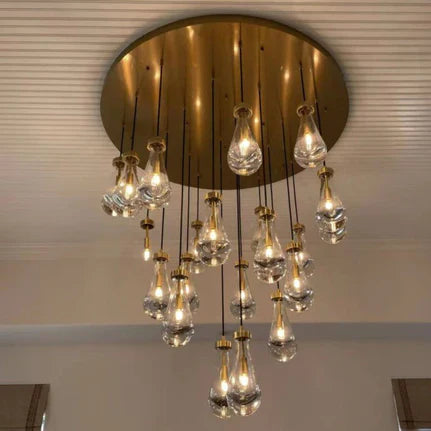 Modern Floating Raindrop Chandelier for Living Room/Staircase/Foyer