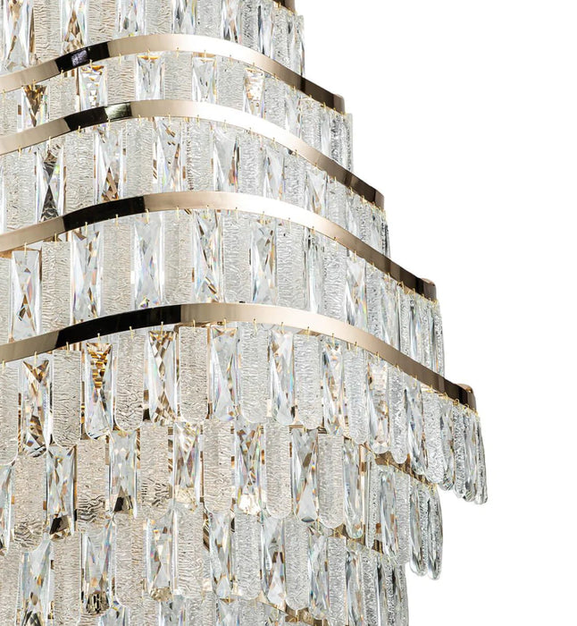 New Luxury Wavy Multi-tiered Crystal Chandelier for Living Room