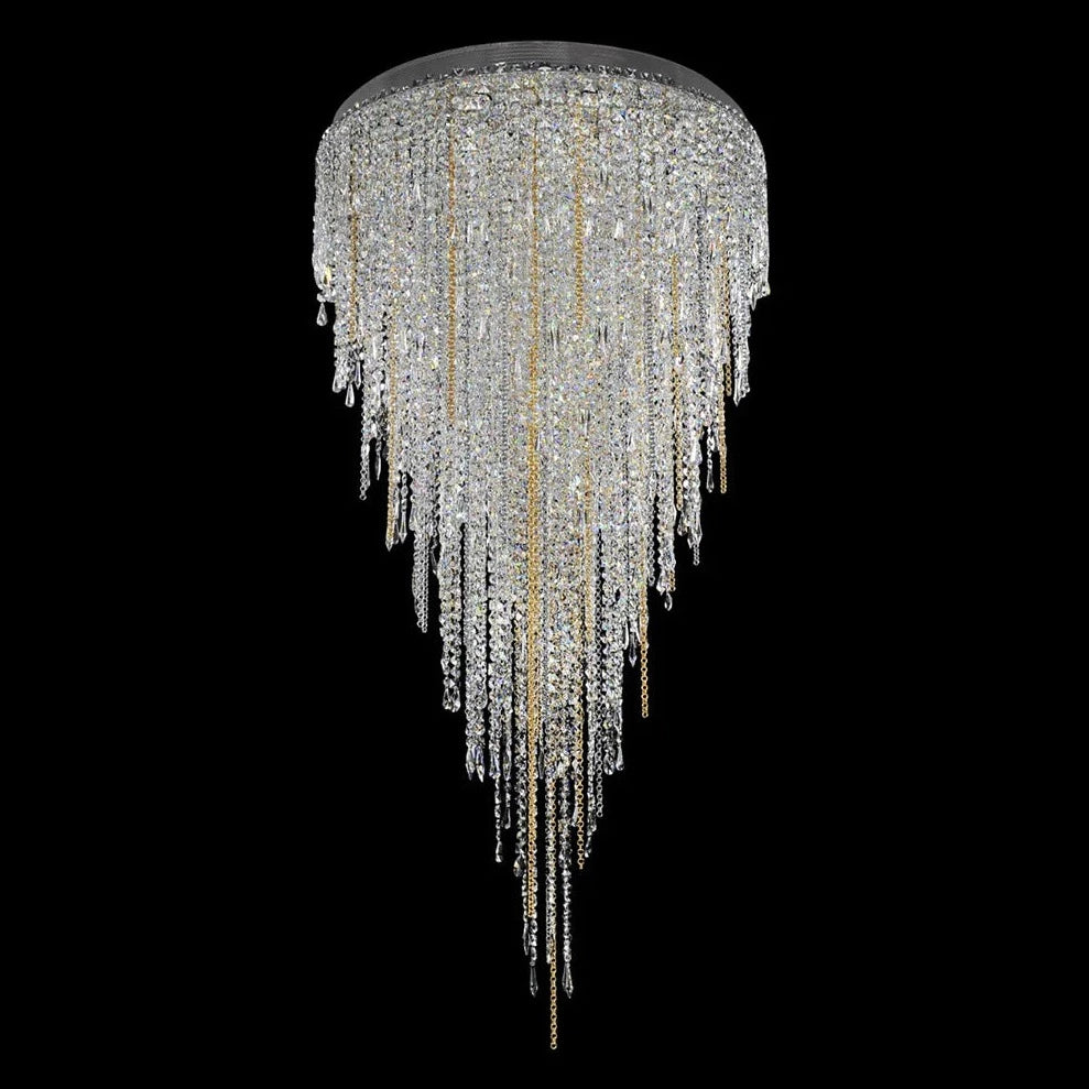Modern Light Luxury Crystal Tassel Chandelier for Staircase/Living Room