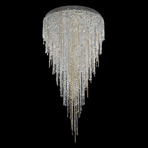 Modern Light Luxury Crystal Tassel Chandelier for Staircase/Living Room