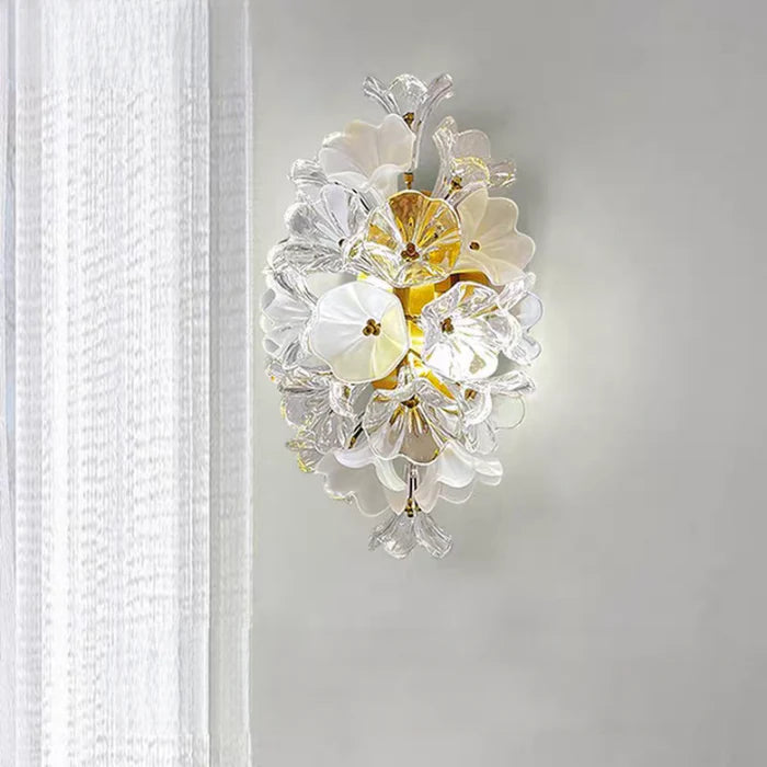 Moderna lampada da parete in vetro creativo Jasmine 