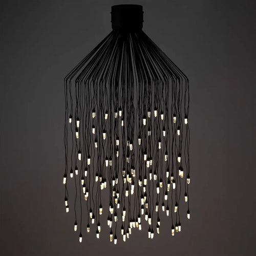 Lustre en cristal de roche en forme de goutte d'eau pour salon/salle à manger/escalier/hall d'entrée