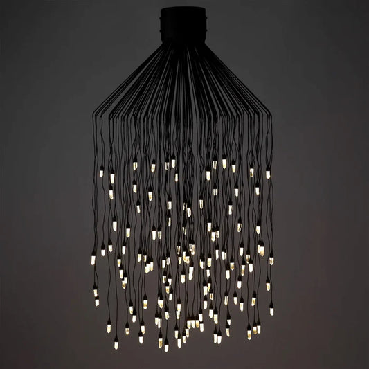 Lustre en cristal de roche en forme de goutte d'eau pour salon/salle à manger/escalier/hall d'entrée