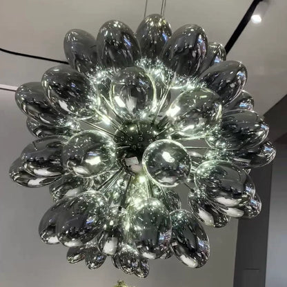 Creative Black Grape Glass Chandelier for Bar/Dining/Living Room/Kitchen Island