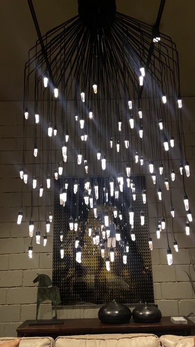 Rock Crystal Raindrop Chandelier for Living Room/Dining Room/Staircase/Foyer