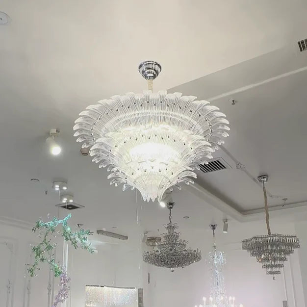 Lampadario in vetro artistico con fiori in fiore per soggiorno/camera da letto