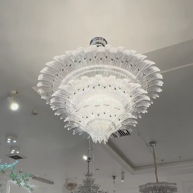 Lampadario in vetro artistico con fiori in fiore per soggiorno/camera da letto