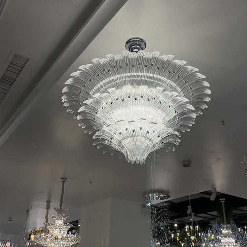 Lampadario in vetro artistico con fiori in fiore per soggiorno/camera da letto