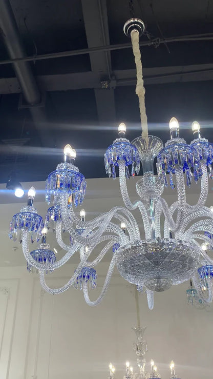 Modern Fancy Blue Crystal Chandelier for Livng Room/Bedroom