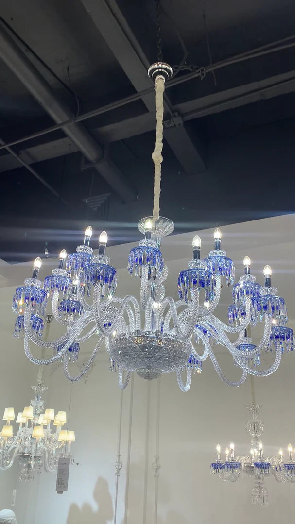 Modern Fancy Blue Crystal Chandelier for Livng Room/Bedroom