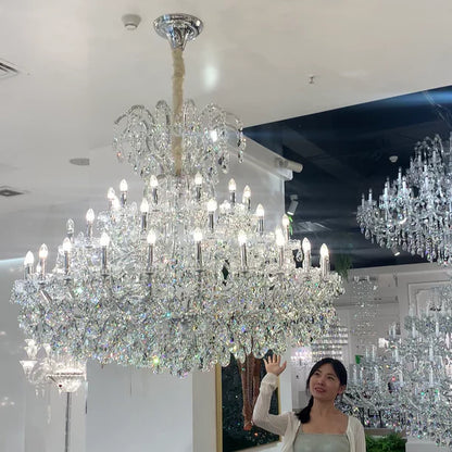 Luxury Classic Candle Light Crystal Chandelier for Living Room/Staircase/Foyer