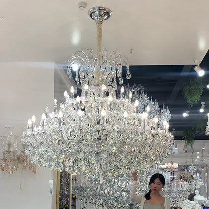 Luxury Classic Candle Light Crystal Chandelier for Living Room/Staircase/Foyer