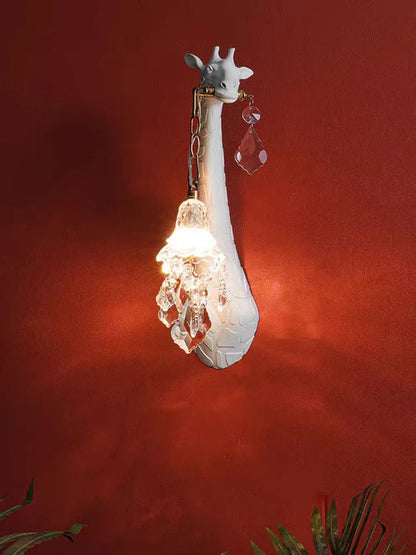Lampada da terra a forma di giraffa con scultura di animali di design creativo