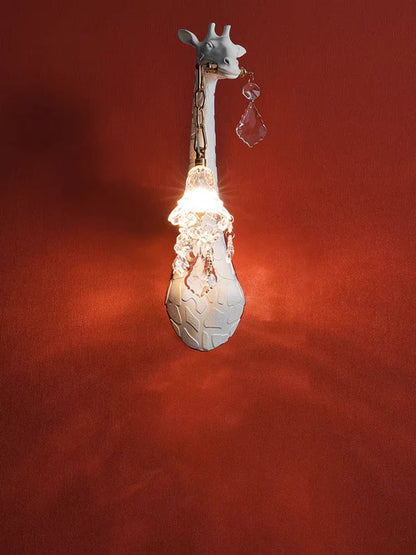 Lampada da terra a forma di giraffa con scultura di animali di design creativo