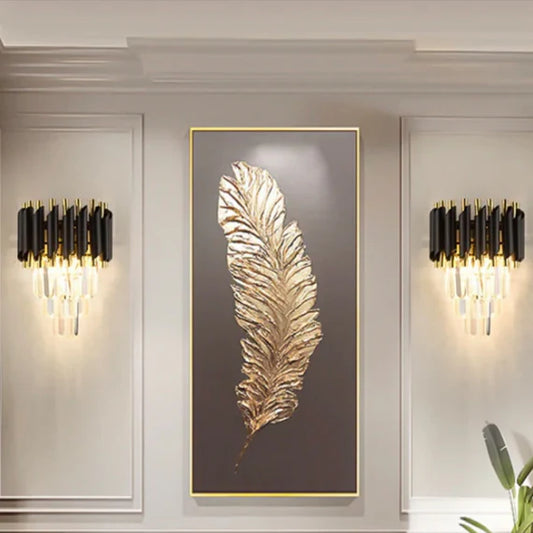 Modern Elegant Tiered Crystal Wall Light for Bedroom/Living Room/Dining Room