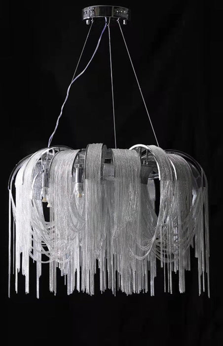 Luxury Chain Tassel Chandelier Elegant Living /Dining Ceiling Light Fixture