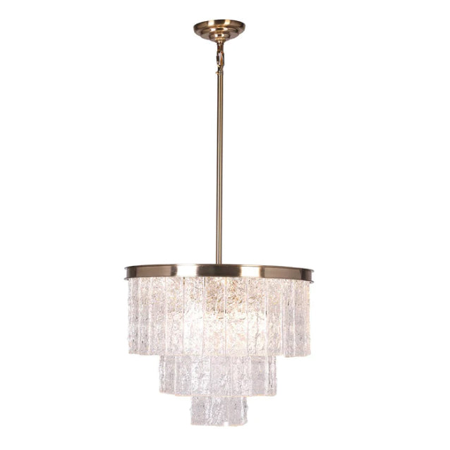 Extra Large Multi-tier Round Frost Crsytal Pendant Ceiling Chandelier for Living/Dining Room