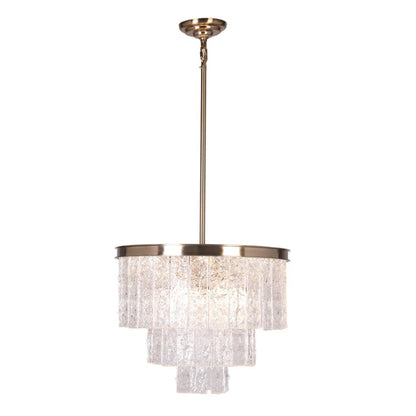 Extra Large Multi-tier Round Frost Crsytal Pendant Ceiling Chandelier for Living/Dining Room