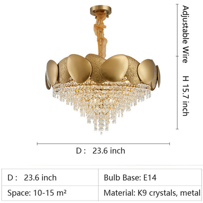 Modern Italian Style Crystal Tassel Chandelier