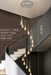 water drop staircase chandelier 10 lights adjustable wire